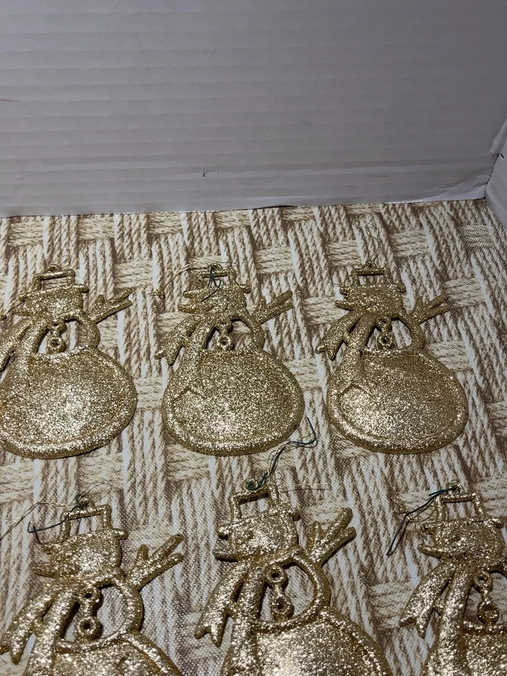Glitter Gold Snowman Ornament Set - Home Accents